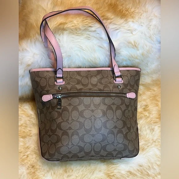 Coach Tan and Pink Shoulder Bag - Picture 6 of 14